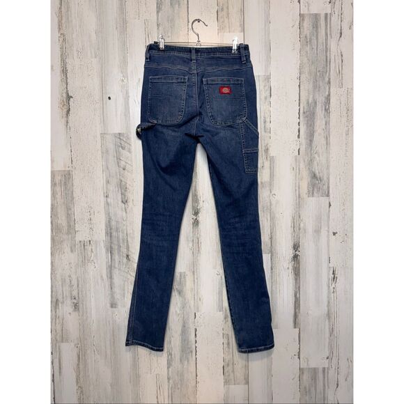 Dickies Women’s Carpenter Jeans Size 31/26 Dark Wash Utility Workwear Straight L - Picture 11 of 12